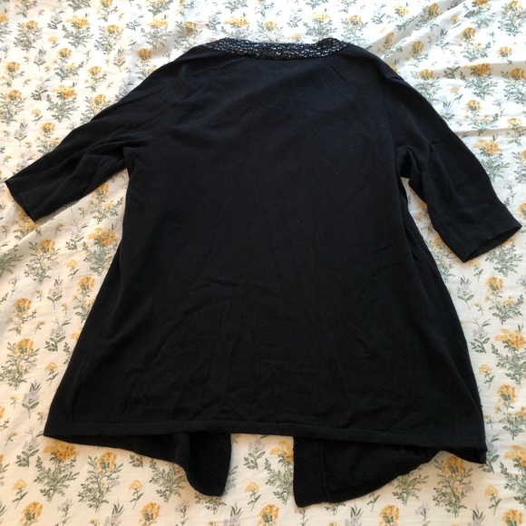 Apt 9 100% Cotton Cardigan with Sequin Trim - Picture 10 of 10